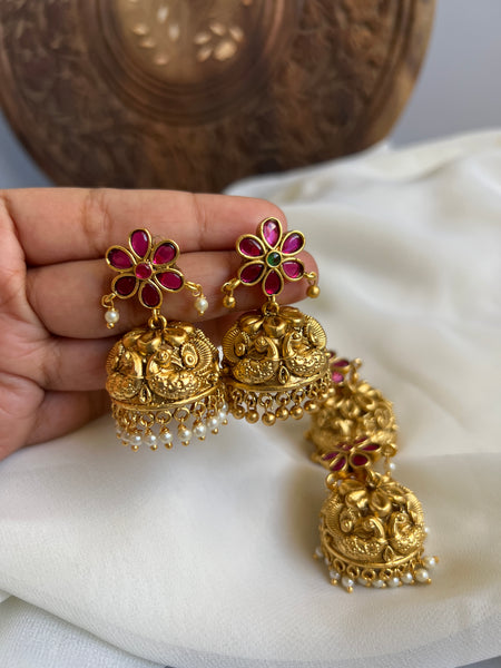 Kemp flower antique Jhumkas