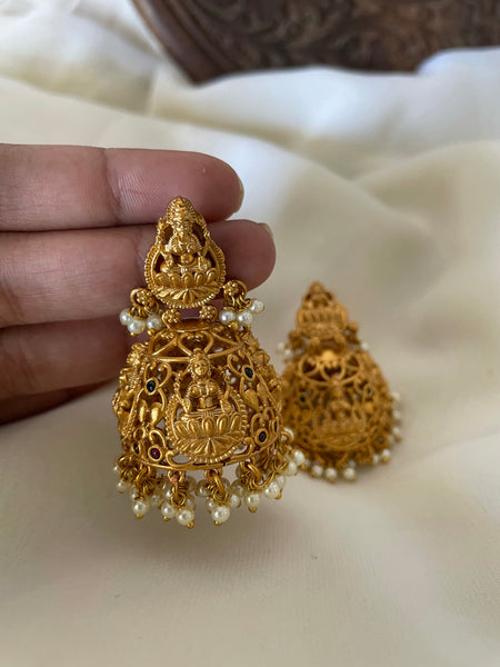 Lakshmi matte cutwork jhumkas