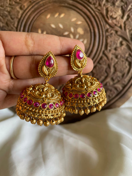 Oval kemp umbrella Jhumkas