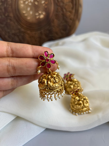 Kemp flower antique Jhumkas