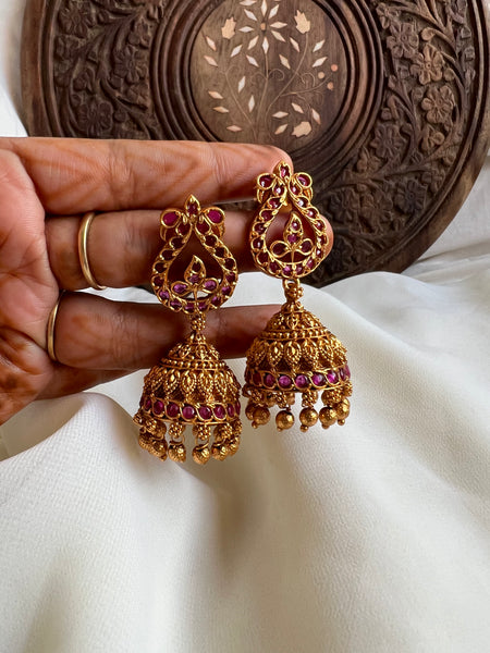 Kemp peacock bridal Jhumkas