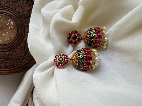 Premium kemp flower Jhumkas