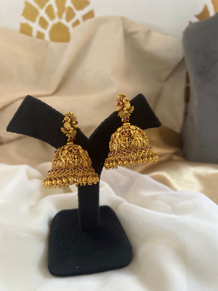 Premium temple nrithya jhumkas