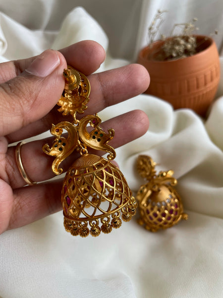 Lakshmi peacock kemp Jhumkas