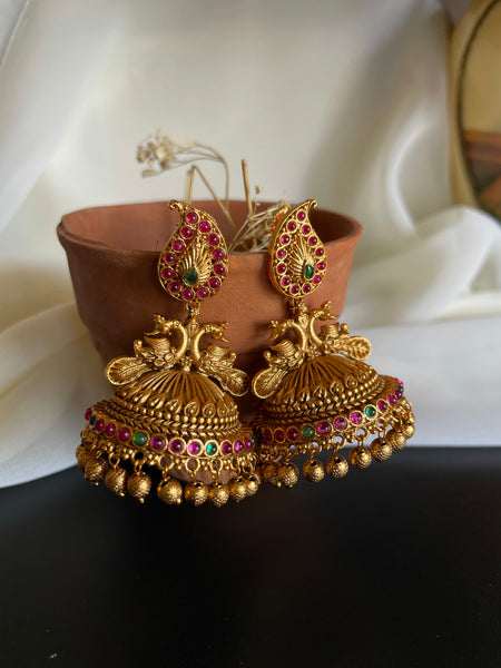 Manga stud bridal jhumkas  -II