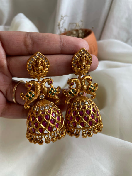 Lakshmi peacock kemp Jhumkas