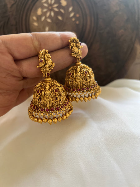 Premium temple nrithya jhumkas