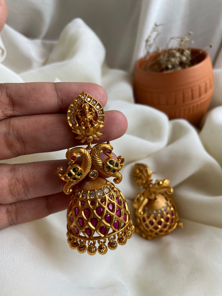 Lakshmi peacock kemp Jhumkas
