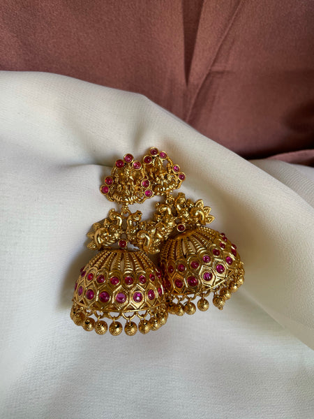 Bridal Lakshmi jhumkas