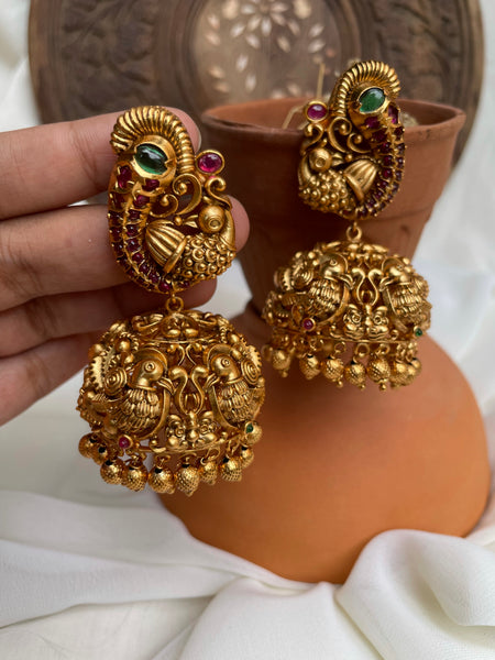 Mayoora temple Jhumkas