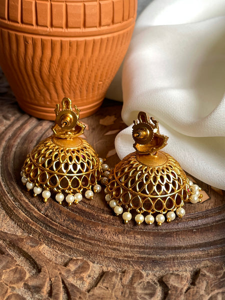 Simple Lakshmi jhumkas