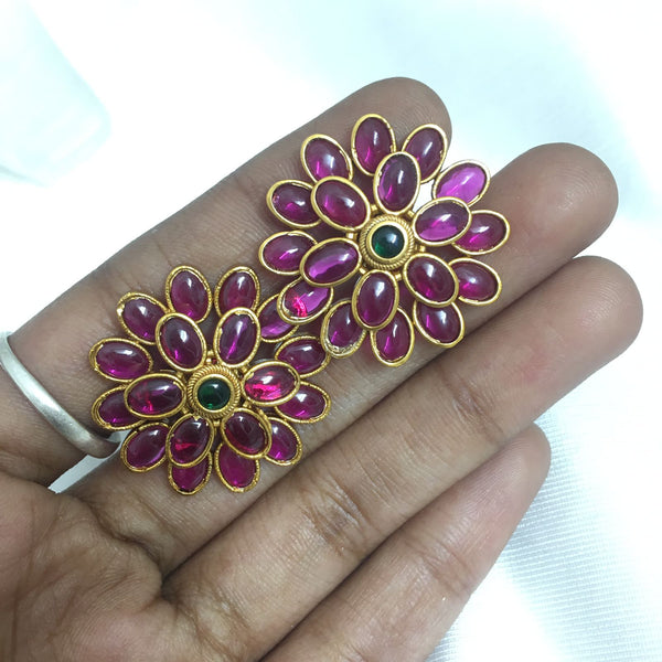 2 in 1 3D kemp flower studs