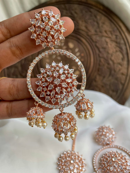 Jumbo AD stone Chaandbalis with Tika