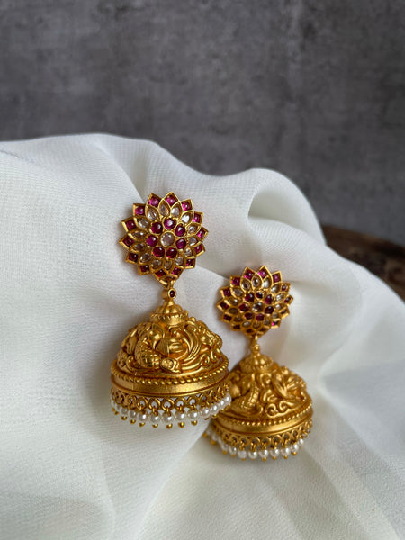 Kemp flower Nagas Jhumkas - 4 Colors