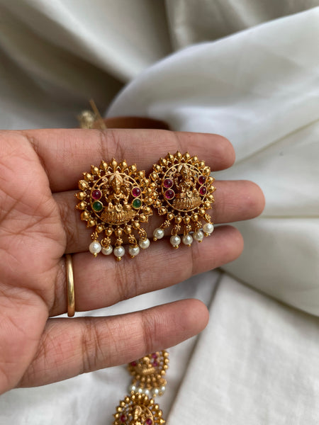 Round Lakshmi Pearl studs