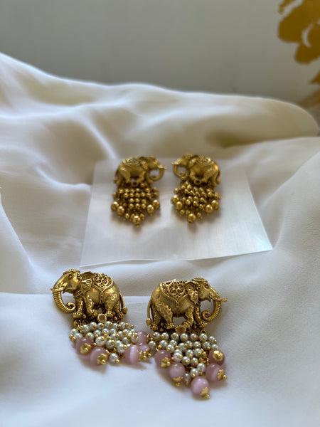 Elephant cluster bead studs
