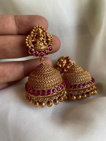 Ruby Lakshmi bridal Jhumkas