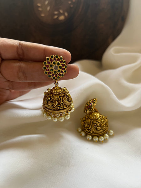 Kemp flower Nagas Jhumkas - 4 Colors