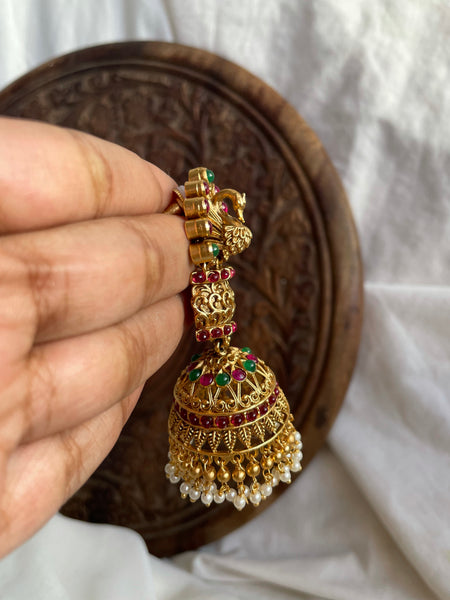 Jumbo 3D Kemp peacock Jhumkas