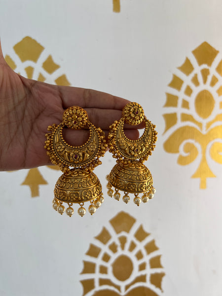 Jumbo matte Bali Jhumkas
