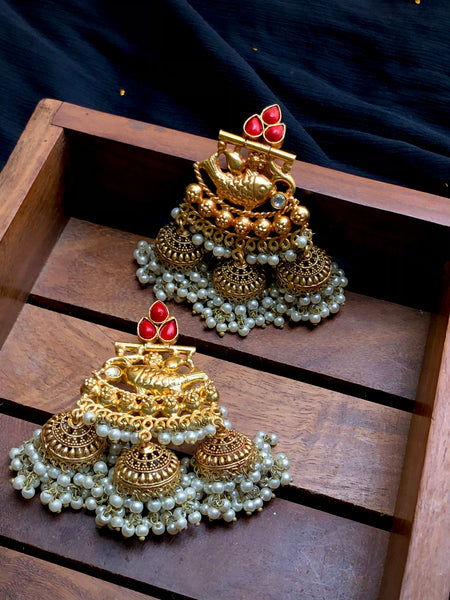 Madhubani Bali Jhumkas (2 colors)