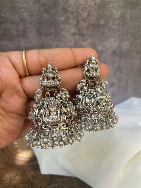 Jumbo Lakshmi cutwork Jhumkas