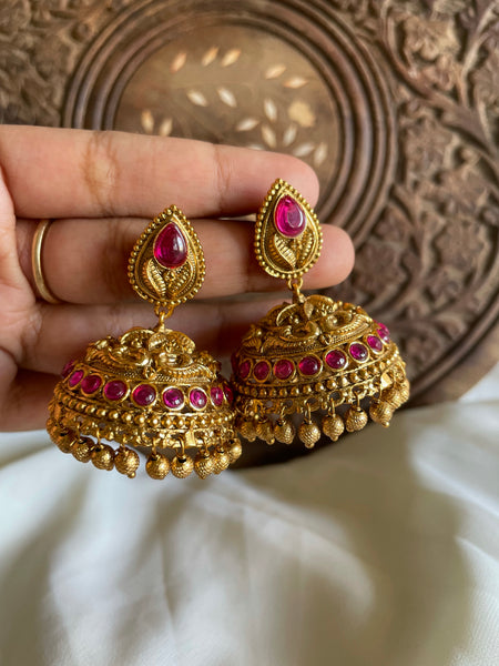 Oval kemp umbrella Jhumkas