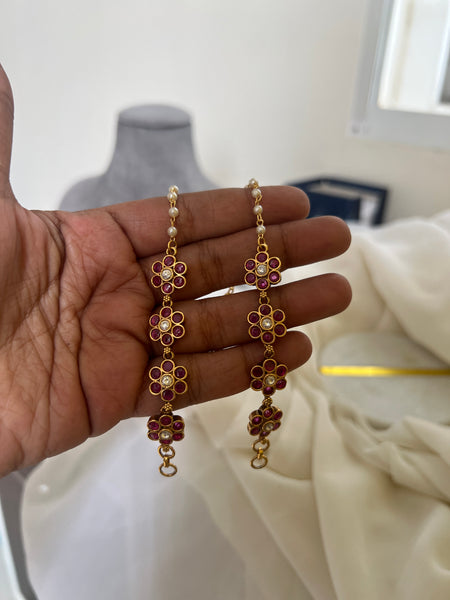 Kemp flower earrings chain