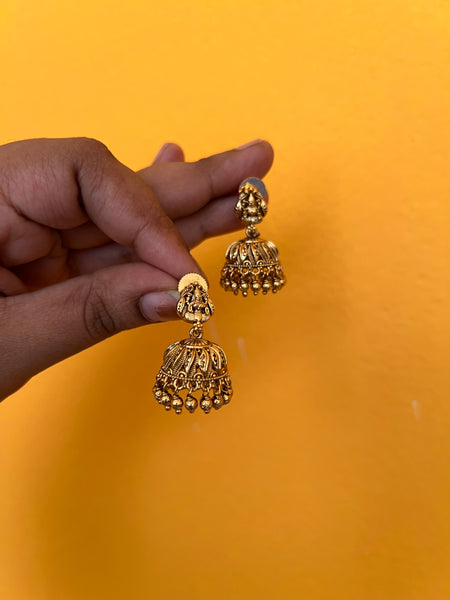 Little Lakshmi antique jhumkas