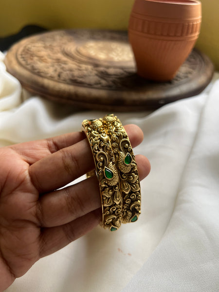 Antique emerald bangles 2.4