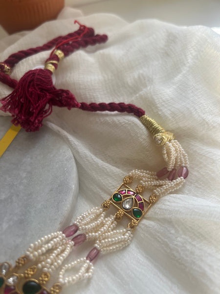 Kundan designer pearl choker