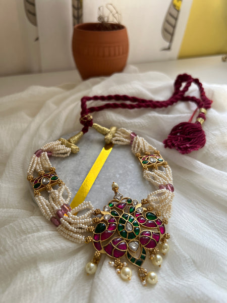 Kundan designer pearl choker
