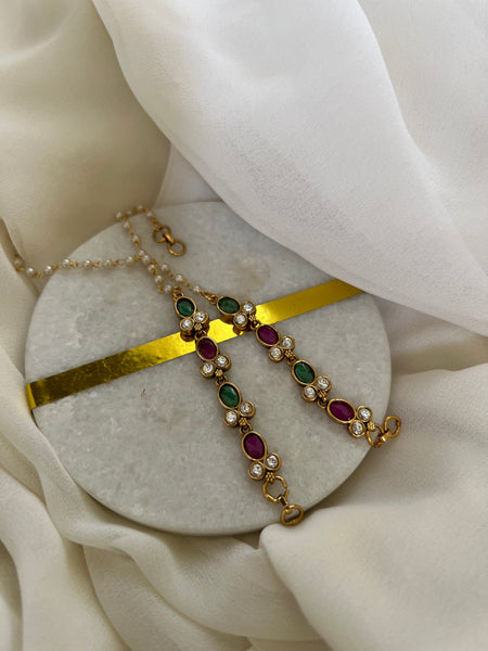 Kemp oval earrings chain