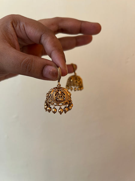 Antique Lakshmi hook Jhumkas