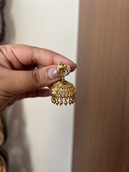 Antique peacock jhumkas