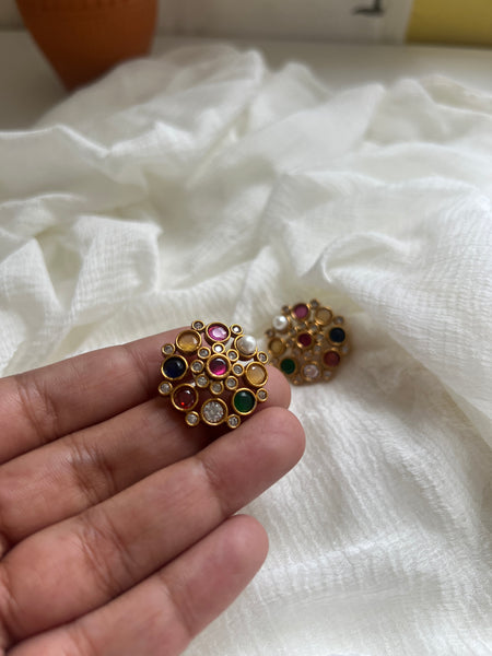 Jumbo Navaratna studs