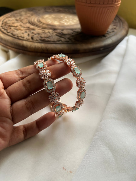 Mint rose gold bangles 2.4