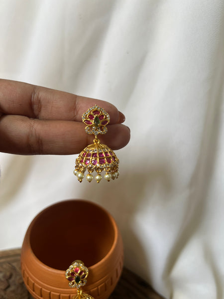 Kemp floral Jhumkas