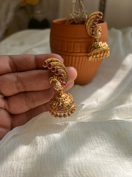 Kemp peacock Jhumkas