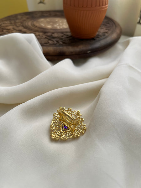 Lilac Victorian stone ring