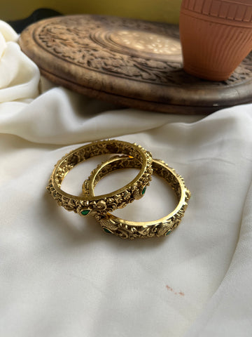 Antique emerald bangles 2.4