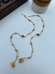 Kundan reversible anklets
