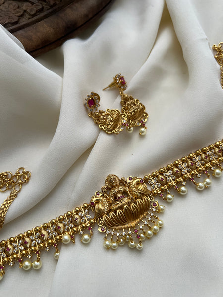 Lakshmi matte choker with earrings