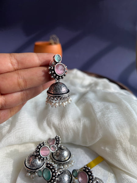 2 stone jhumkas