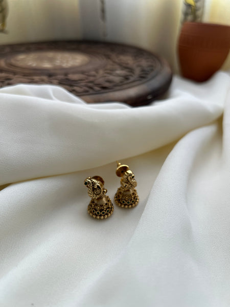Tiny antique jhumkas