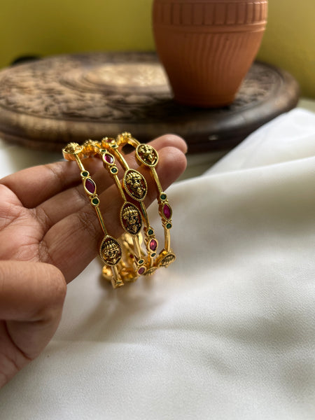 Lakshmi simple kemp bangles set of 4