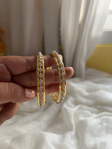 Ad stone bangles pair