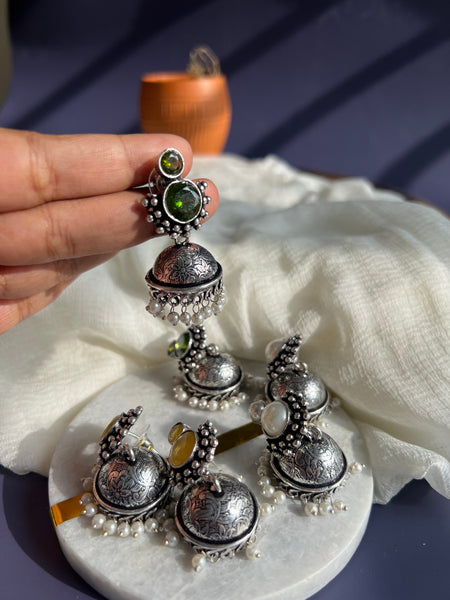 2 stone jhumkas