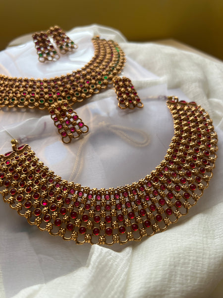 Kemp bridal necklace with studs