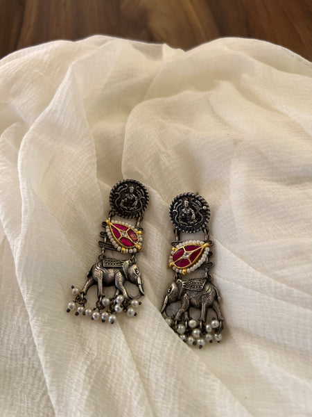 Kundan elephant earrings